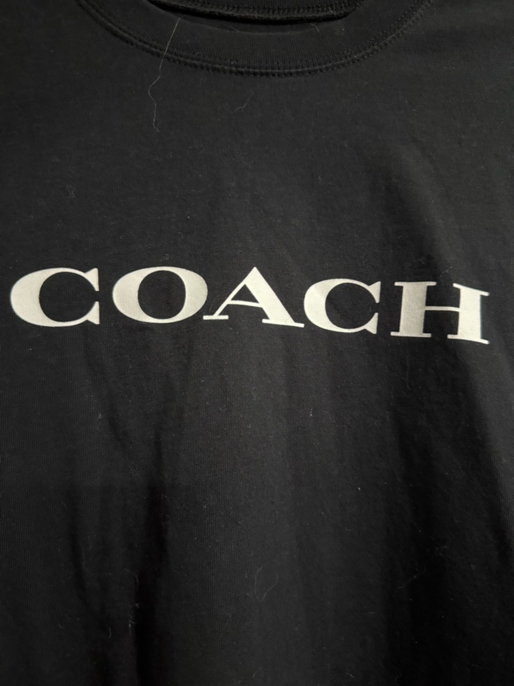 🔻Coach Black Logo T-Shirt Size Large Cotton Short Sleeve Tee - Picture 7 of 7